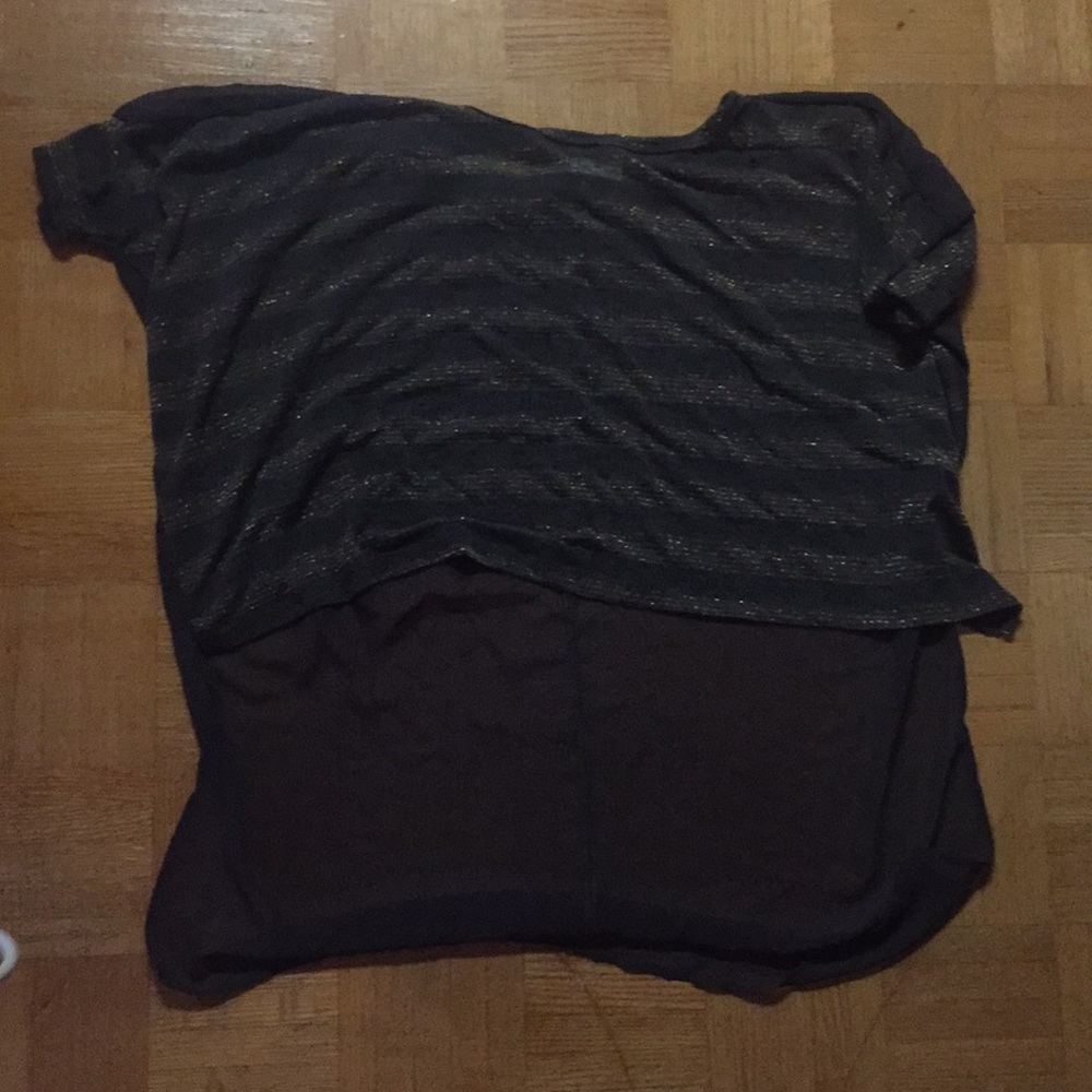 Black Bead Gold and Grey Top.